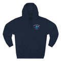 Hoodie with left chest logo and full back design