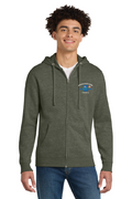 Zip Up Hoodie with left chest logo and full back
